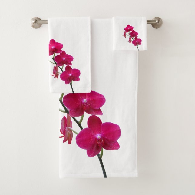 Ruby Red Orchids Badetücher Badhandtuch Set (Insitu)