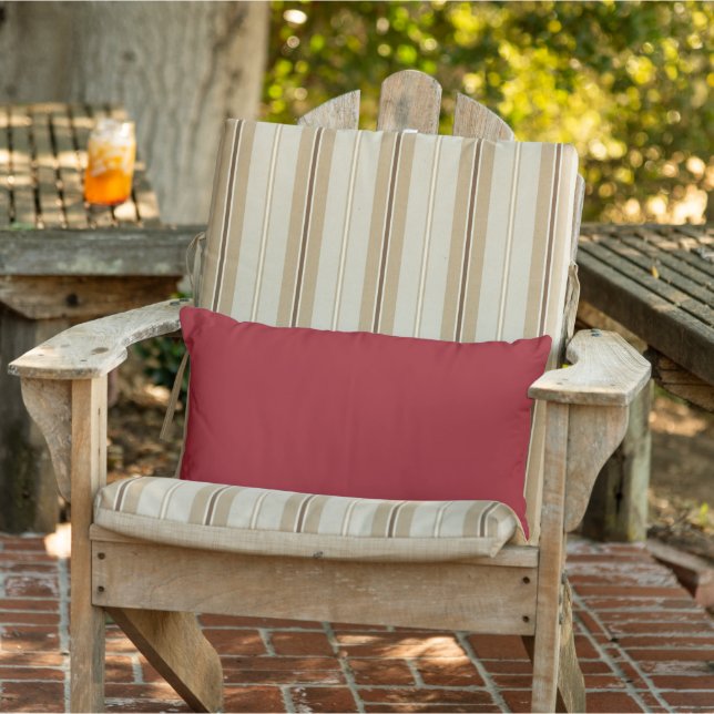 Ruby Red Outdoor Lumbar Pillow Kissen Für Draußen (Stuhl )