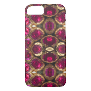 Ruby Red Pink Gold Gemstone Muster Eleganter Chic Case-Mate iPhone Hülle
