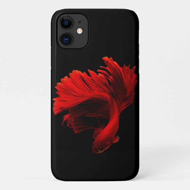 Ruby Red Siamese Fighting Fish Case-Mate iPhone Hülle (Rückseite)