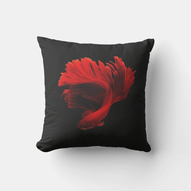 Ruby Red Siamese Fighting Fish Kissen (Vorderseite)