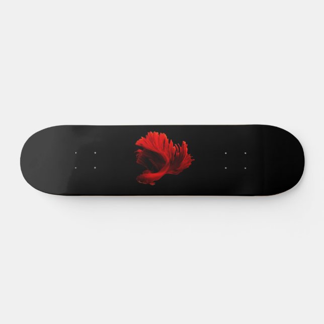 Ruby Red Siamese Fighting Fish Skateboard (Horizontal)