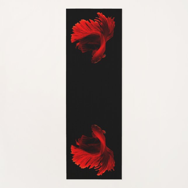 Ruby Red Siamese Fighting Fish Yogamatte (Vorderseite)