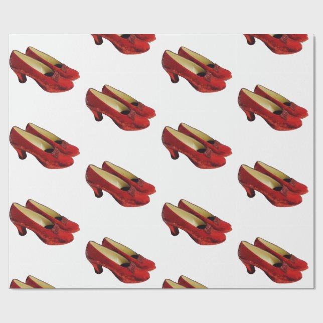 Ruby Red Slippers Schuhwrapping Paper für Oz-Fans Geschenkpapier (Flach)