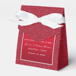 Ruby Red & Stylish Gem Wedding Geschenkschachtel