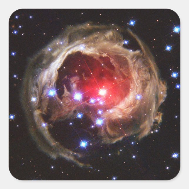 Ruby Red Supergiant Star Dust Quadratischer Aufkleber (Vorderseite)