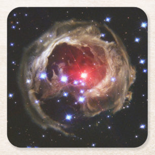Ruby Red Supergiant Star Dust Rechteckiger Pappuntersetzer