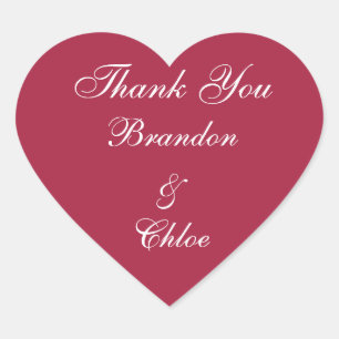 Ruby Red und Pearls Vielen Dank für Ihr Aufkleber