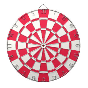 Ruby Red und White Dartscheibe