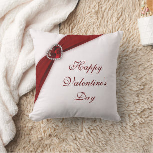 Ruby Red Valentine Day Throw Kissen