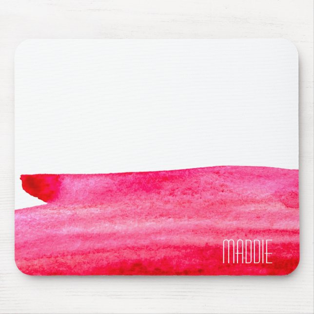 Ruby Red Wassercolor Minimalist Mousepad (Vorne)