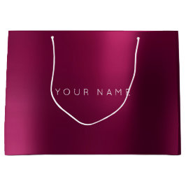 Ruby Red White Plum Minimal Gefallen Geschenk Ombr Große Geschenktüte