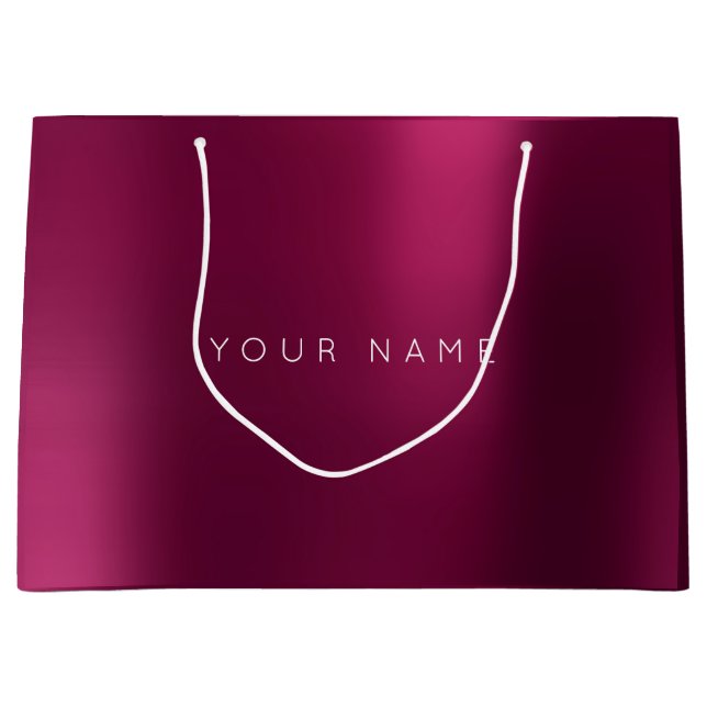 Ruby Red White Plum Minimal Gefallen Geschenk Ombr Große Geschenktüte (Vorderseite)