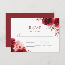Ruby Red Wine Luxe Radiant Floral Wedding