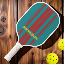 Ruby Reef Board Streifen mit Namen Pickleball Schläger