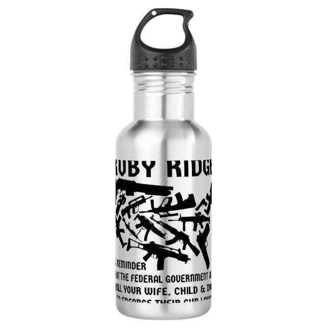 Ruby Ridge Eine Erinnerung, die die Fed Ihre Ehefr Edelstahlflasche (Vorderseite)