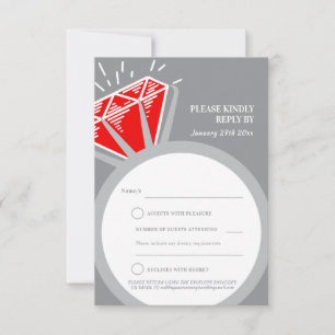 Ruby Ring 40 Jubiläum Hochzeit Antwort Karte