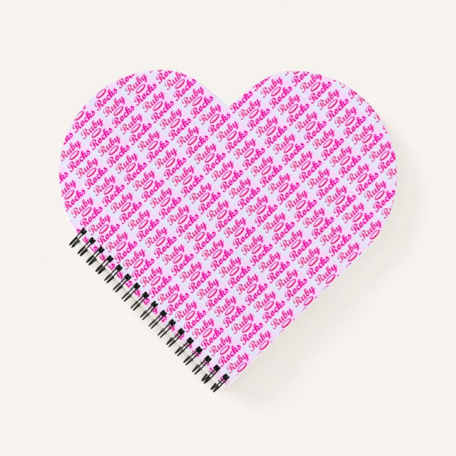 Ruby Rocks Design SWEET PINK Notizbuch (Vorderseite)