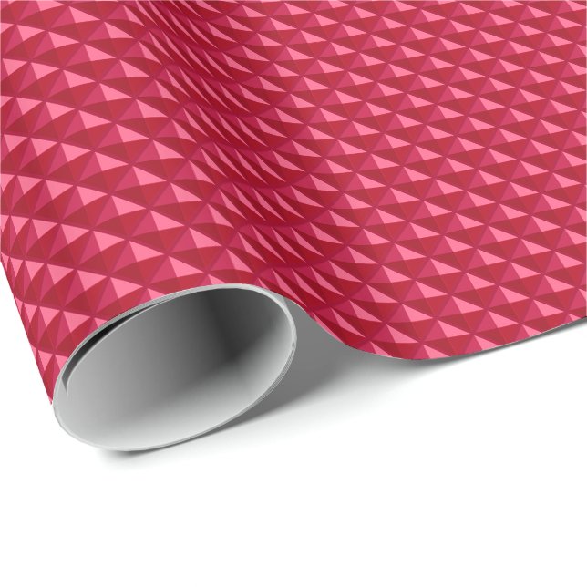 Ruby Rot, Emaille-Look, gepolstertes Gitter Geschenkpapier (Rolleneckpunkt)