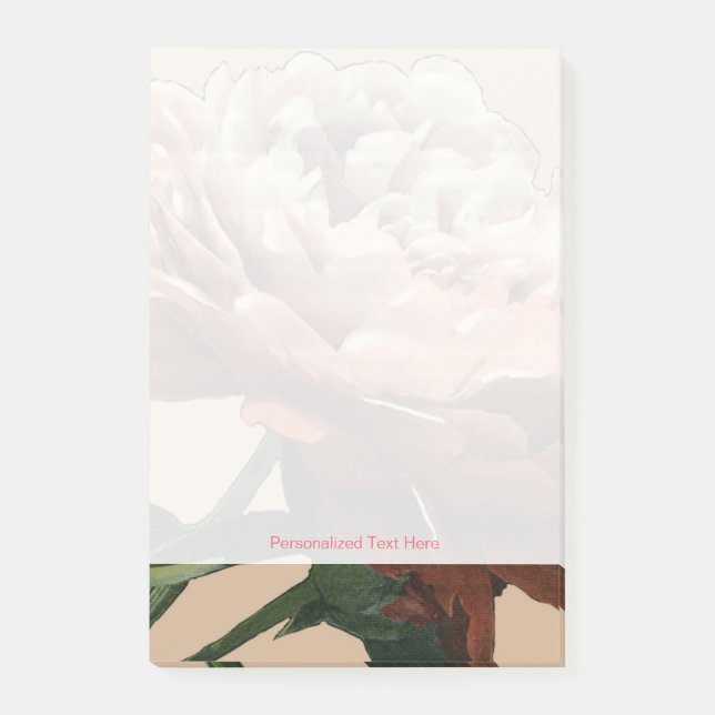 Ruby-Rote Rose mit weißen Akzenten Post-it Klebezettel (Vorderseite)