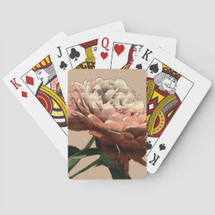 Ruby-Rote Rose mit weißen Akzenten Spielkarten