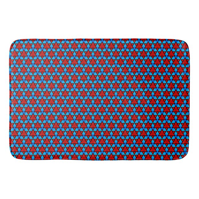 Ruby rote Sterne auf türkis Bath Mat Badematte (Vorderseite)