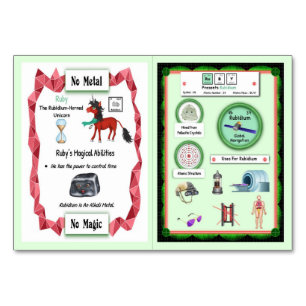 Ruby - Rubidium Horn Einhorn Trading Card Tischnummer