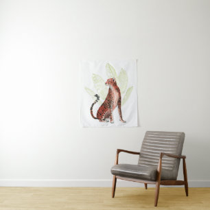 Ruby Runner Leopard Wandteppich