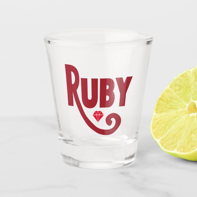 Ruby Schnapsglas (Vorderseite)