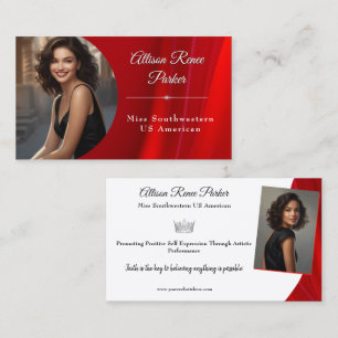 Ruby Shine Pageant Business Card Visitenkarte