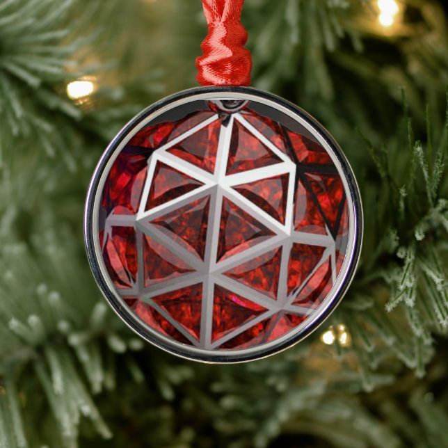 Ruby Sphere Ornament Aus Metall (Baum)