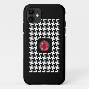 Ruby Stone Pied de Poule iPhone 5 Abdeckung 11 Hülle