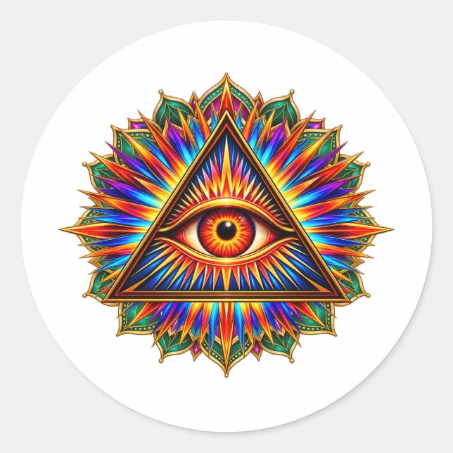 Ruby Sun Eye Aufkleber (Vorderseite)