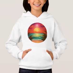 Ruby Sunset Circle Hoodie