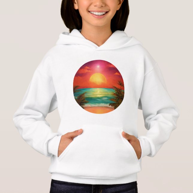 Ruby Sunset Circle Hoodie (Vorderseite)