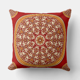 Ruby Sunset Floral Throw Kissen
