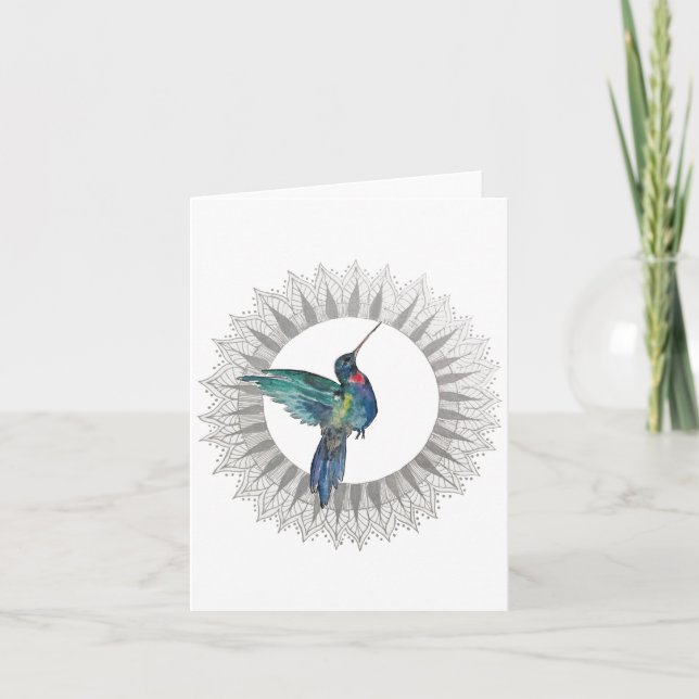 Ruby Throat Hummingbird Faltkarte Karte (Vorderseite)