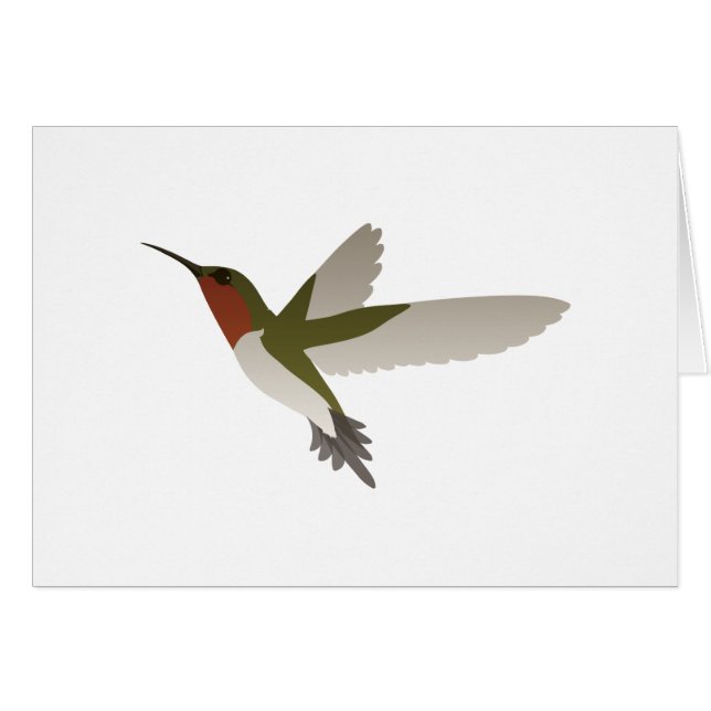 Ruby Throated Hummingbird (Vorderseite (Horizontal))