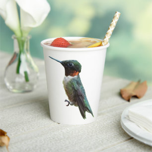 Ruby-Throated Hummingbird Bird Fotografy Pappbecher