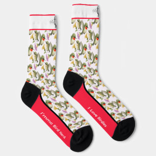 Ruby Throated Hummingbird Bird Socks Socken