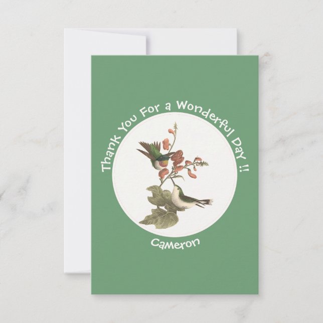 Ruby-throated Hummingbird, Birthday oder sonstiges Dankeskarte (Vorderseite)