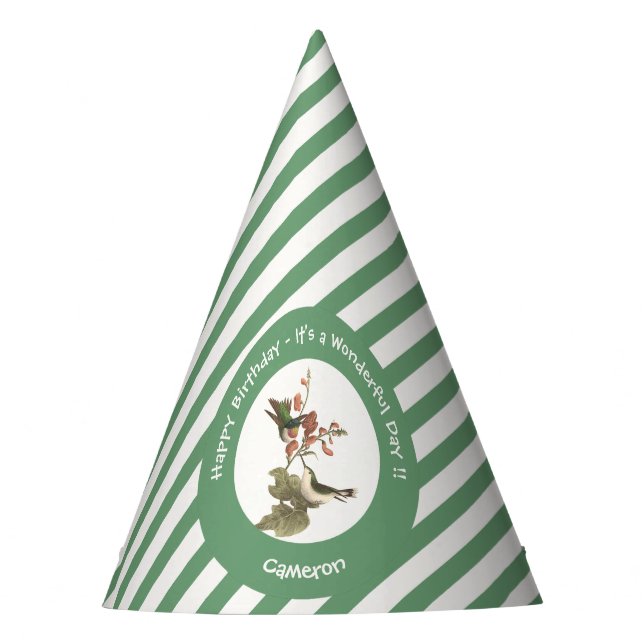 Ruby-throated Hummingbird, Birthday oder sonstiges Partyhütchen (Vorderseite)