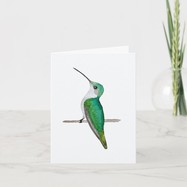 Ruby-throated Hummingbird Female Greeting Card Karte (Vorderseite)