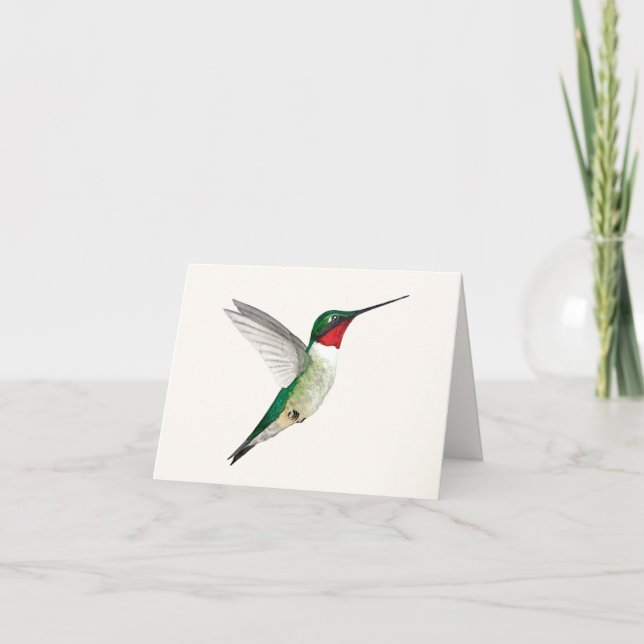 Ruby-throated Hummingbird Greeting Card Karte (Vorderseite)