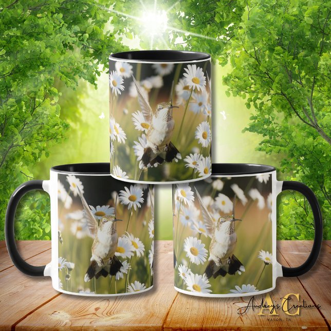 Ruby-Throated Hummingbird "in Daisys" Tasse (Von Creator hochgeladen)