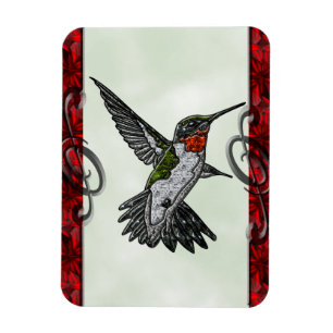 Ruby Throated Hummingbird Magnet