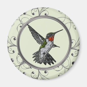 Ruby Throated Hummingbird Magnet