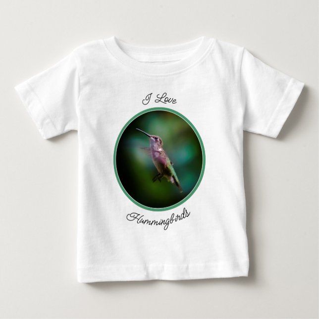 Ruby-throated Hummingbird - Original Foto Baby T-shirt (Vorderseite)