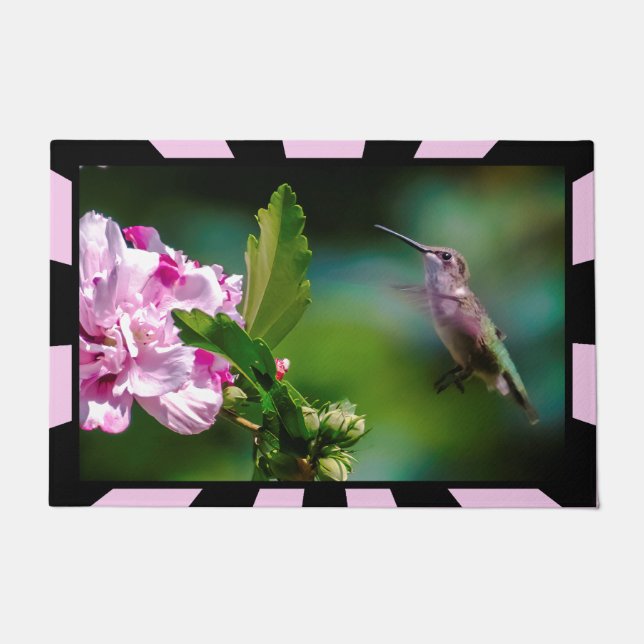 Ruby-throated Hummingbird - Original Foto Fußmatte (Vorderseite)