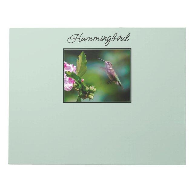 Ruby-throated Hummingbird - Original Foto Notizblock (Vorderseite)